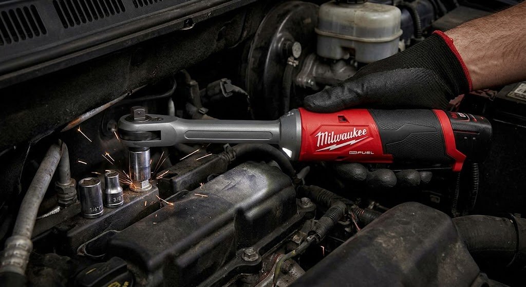Milwaukee M12 Fuel Extended-Reach Ratchets