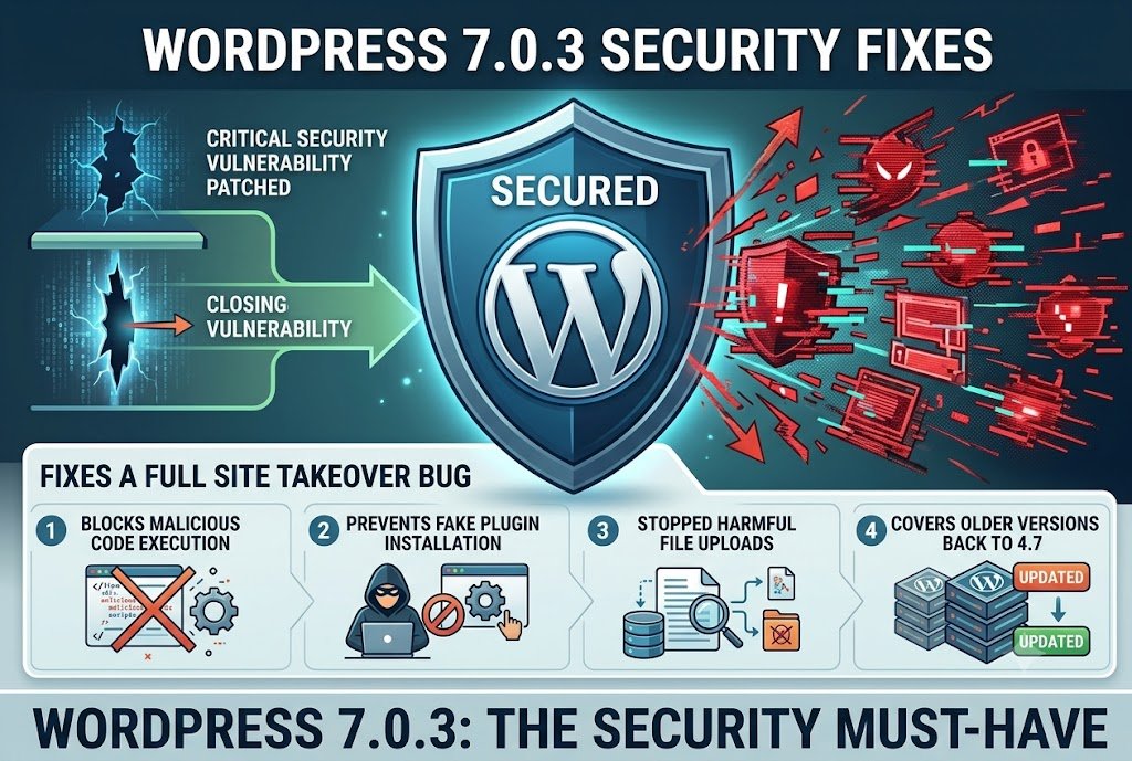 WordPress 7.0.3 Fixes a Critical Security Bug
