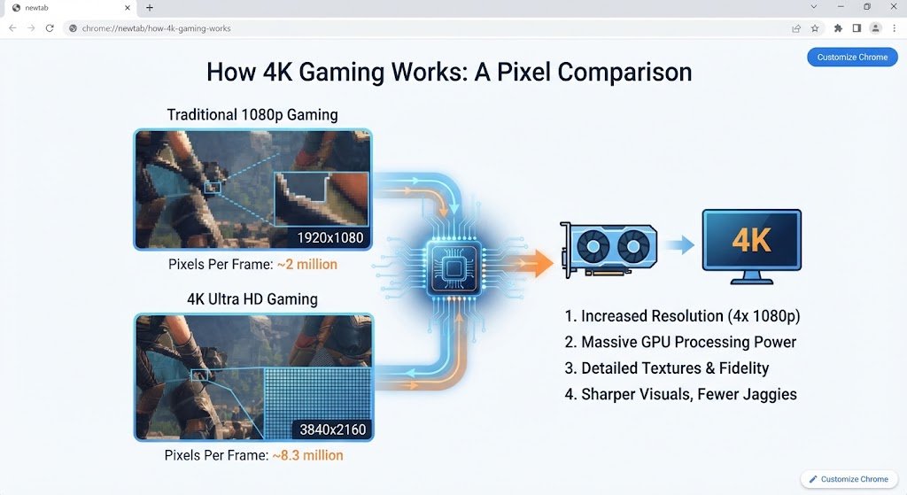 4K gaming depends on several parts of the system working together. 