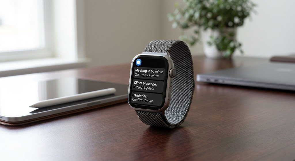 A smartwatch can help you stay aware of important notifications without constantly checking your phone.