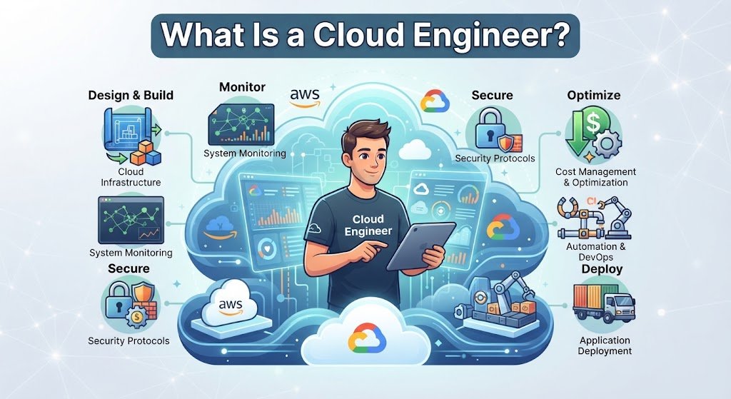 Cloud Engineer: Complete Guide to Skills, Roles, Tools & Career what is a cloud engineer