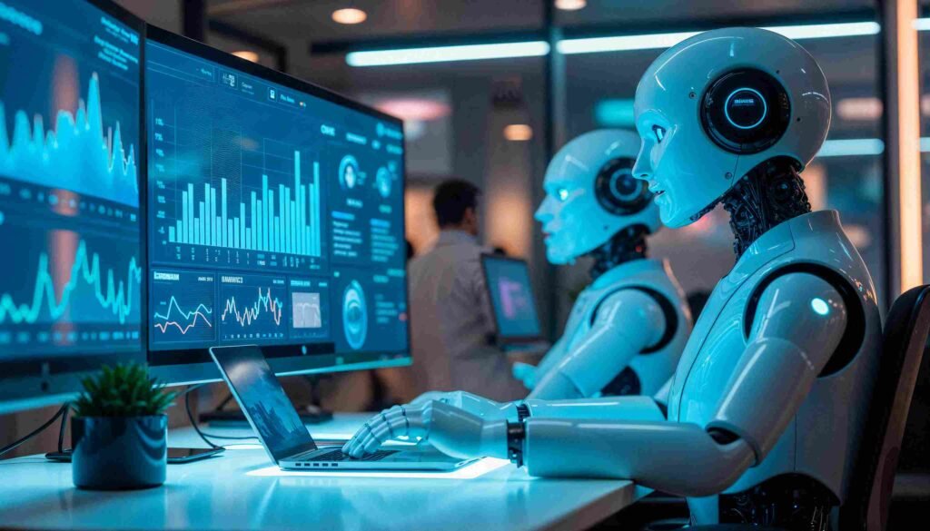 The AI then processes the information